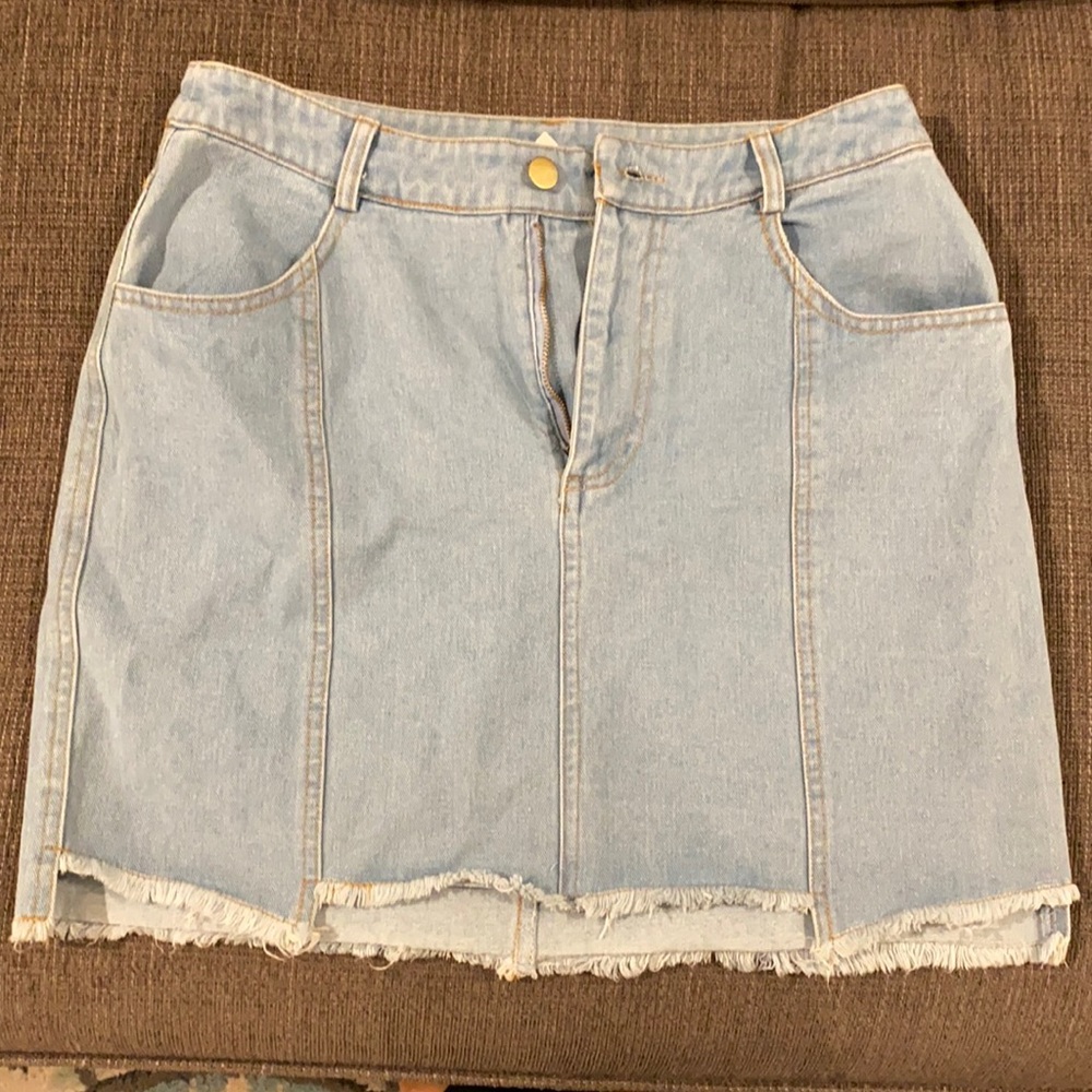 Denim Skirt, Sz L